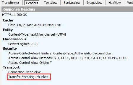 Fiddler 中 Chunked Transfer-Encoding 意思