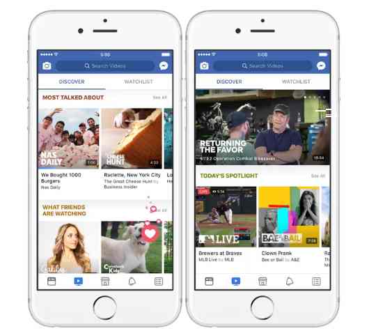 Facebook重新设计视频标签二