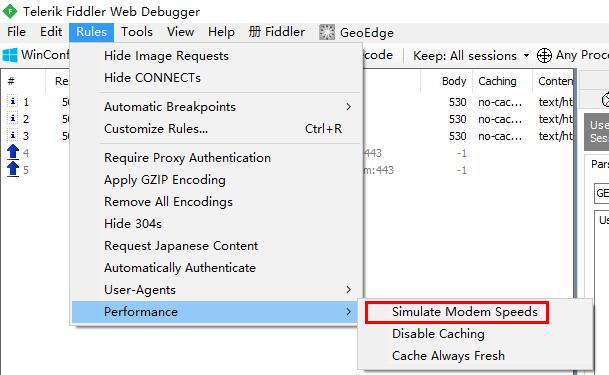 使用Fiddler模拟网络