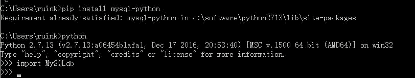 Windows下MySQLdb/MySQL-python的安装