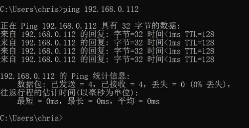 ping 命令来查看网络链路是否打通