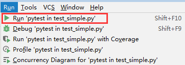 用pytest运行该用例