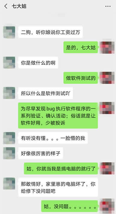 测试员该如何向七大姑八大姨解释你的工作？