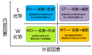 SWOT内外条件交叉矩阵